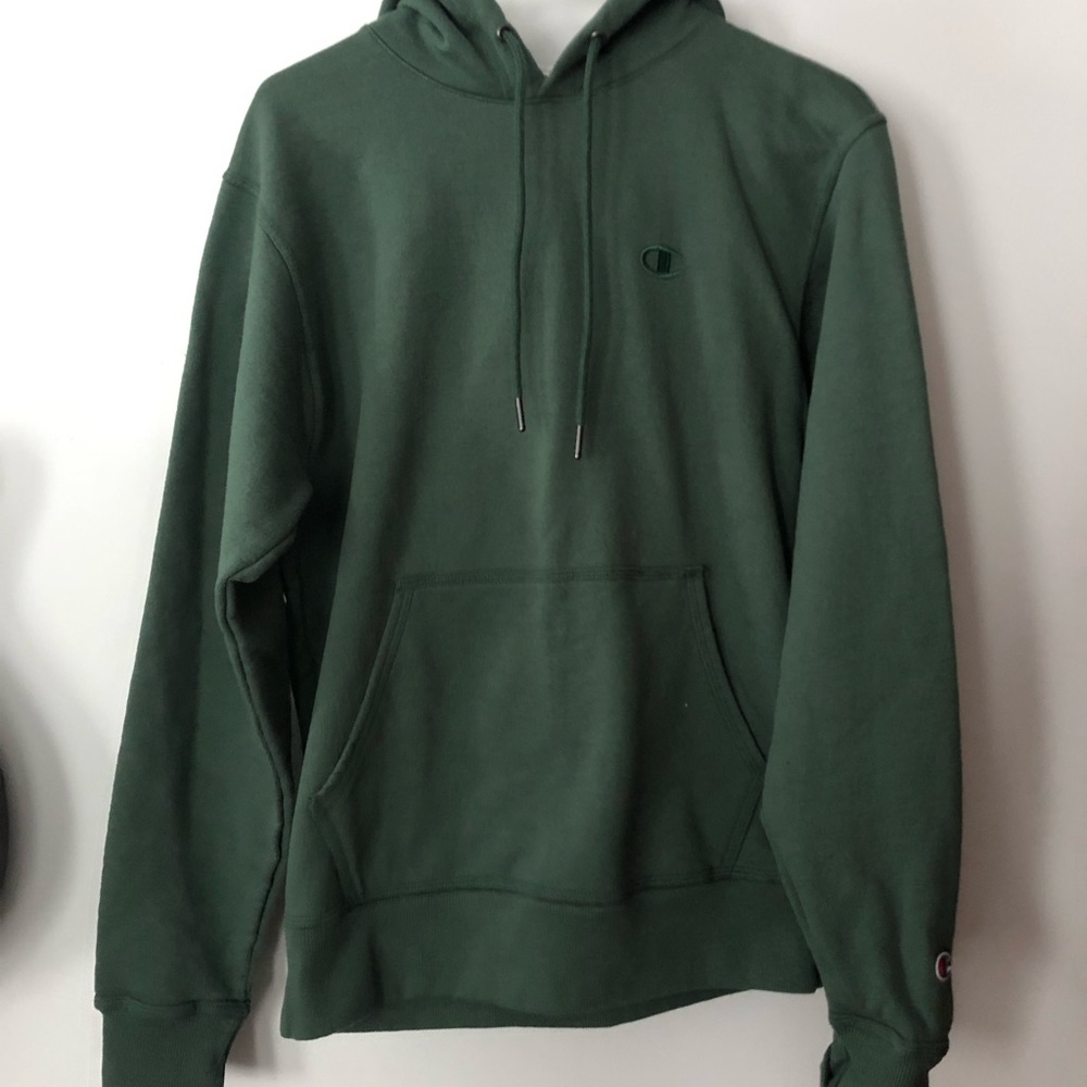 Green champion hoodie